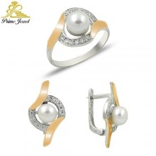 Altın +Gümüş Zirkon Taşlı Set